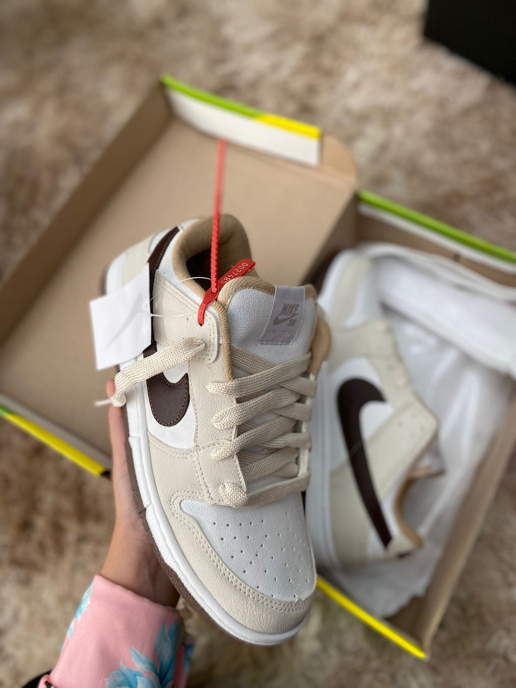 Nike dunk bege marrom