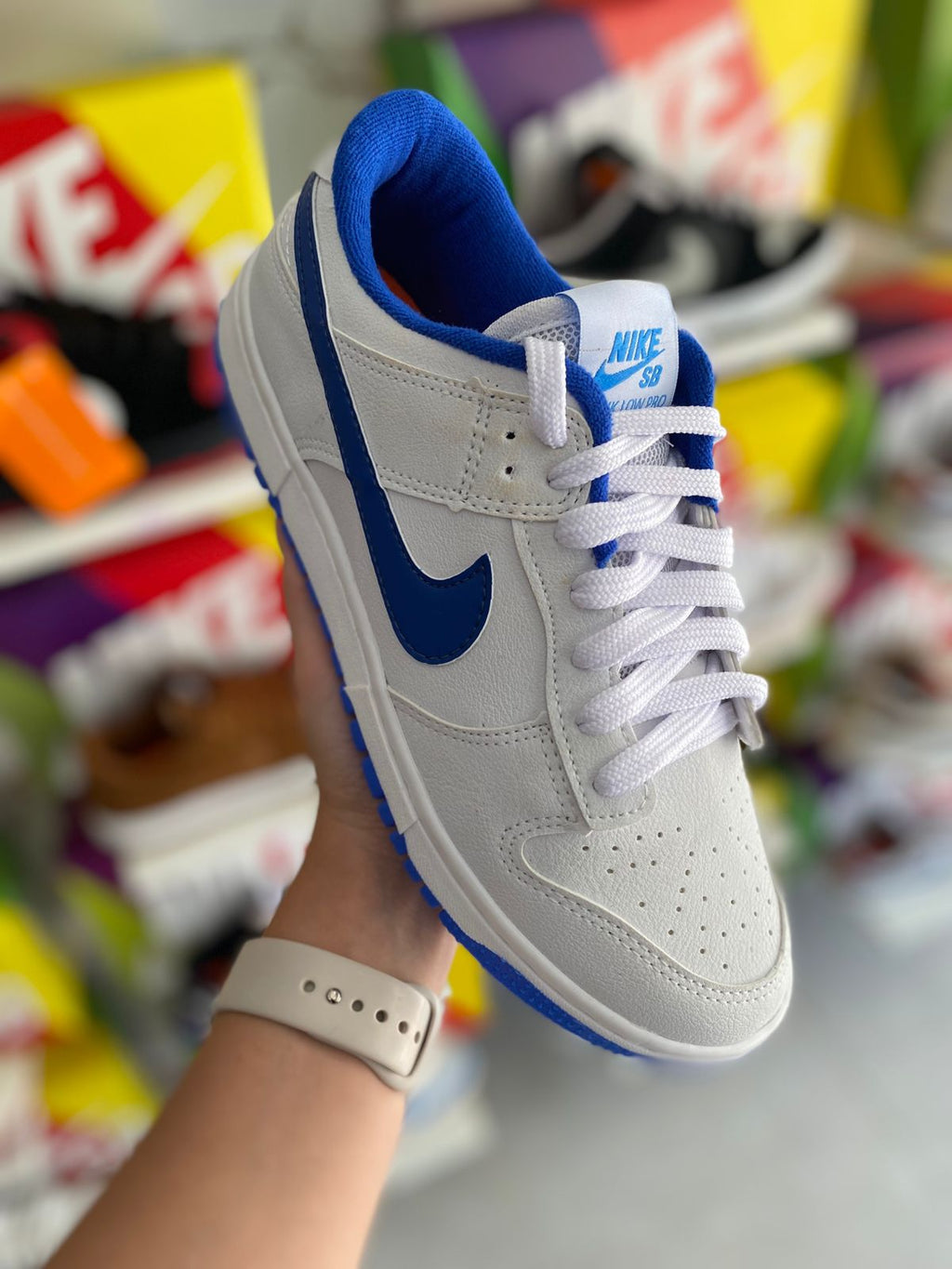 Nike dunk branco celeste