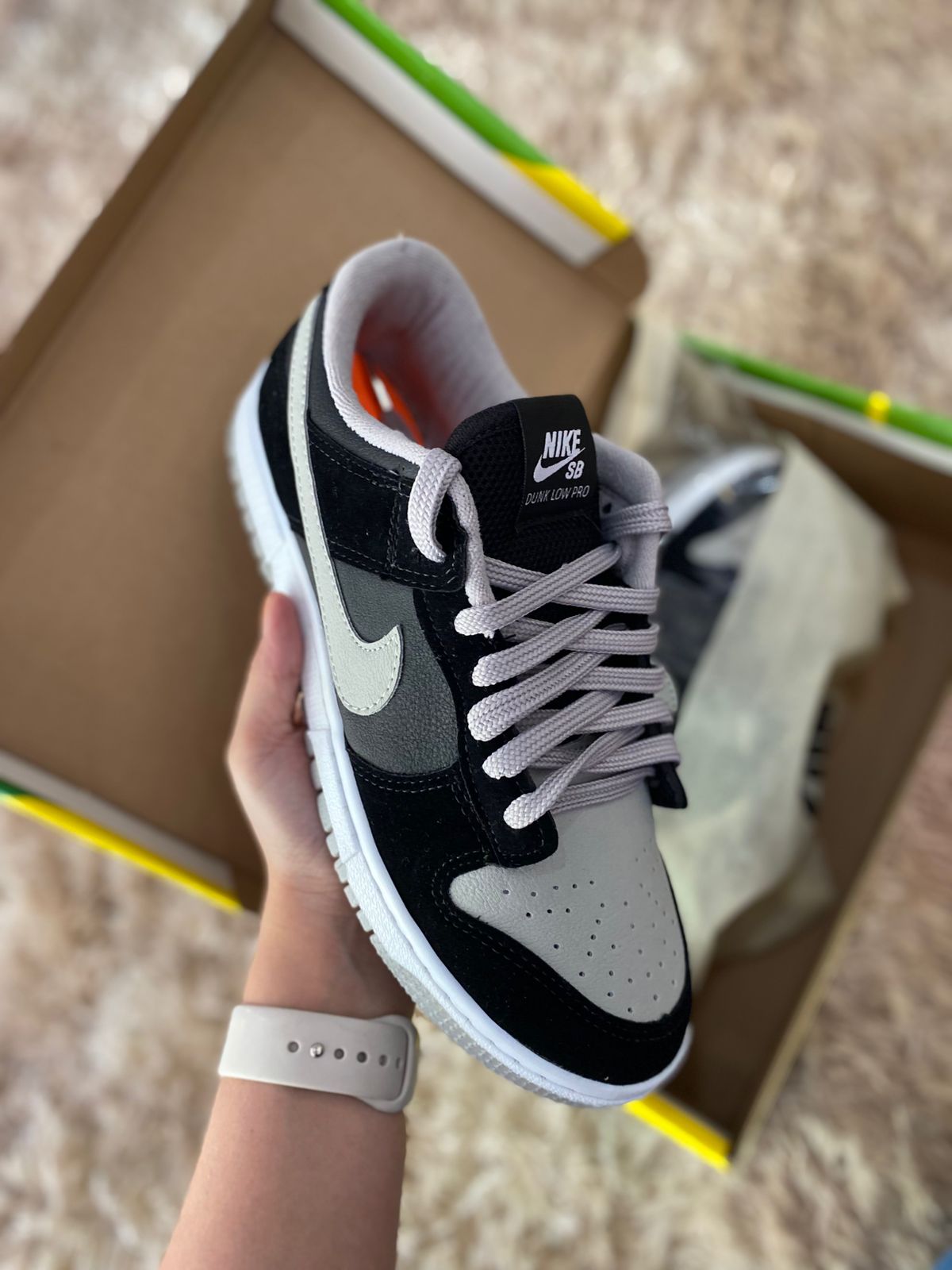 Nike dunk preto cinza