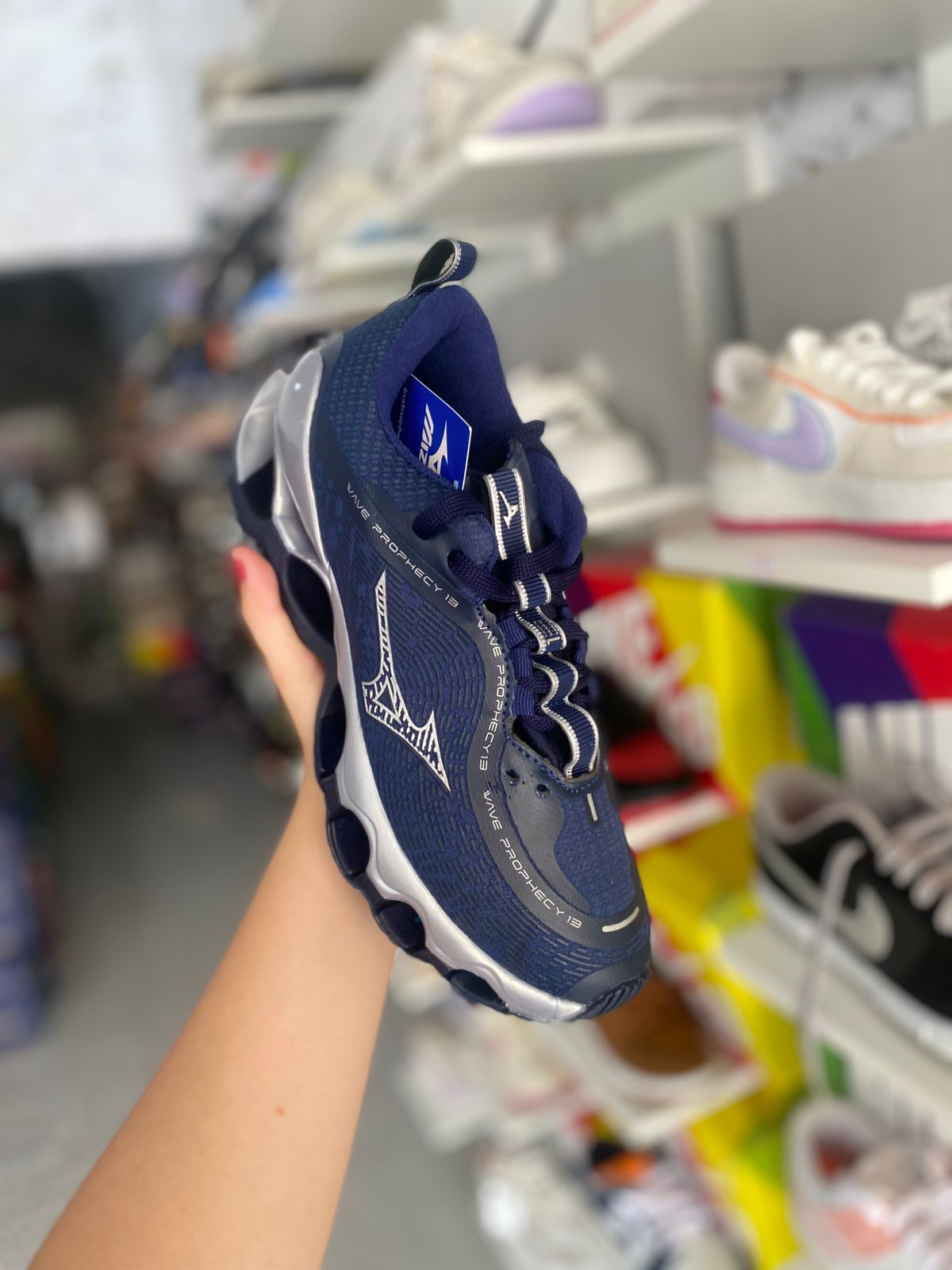 Mizuno 12 molas azul marinho