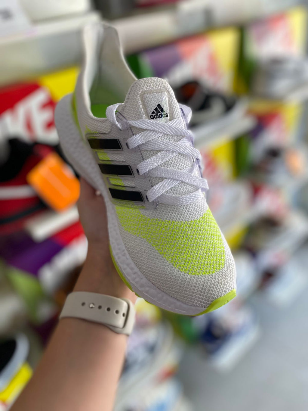 Adidas Ultraboost branco verde