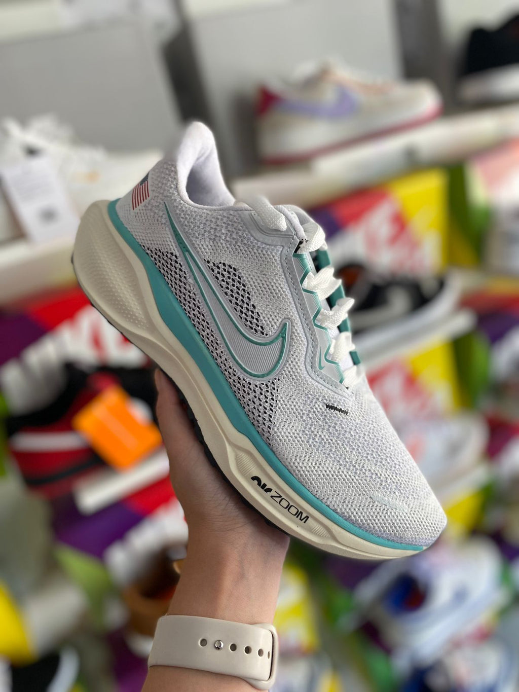 Nike airzoom ciano branco